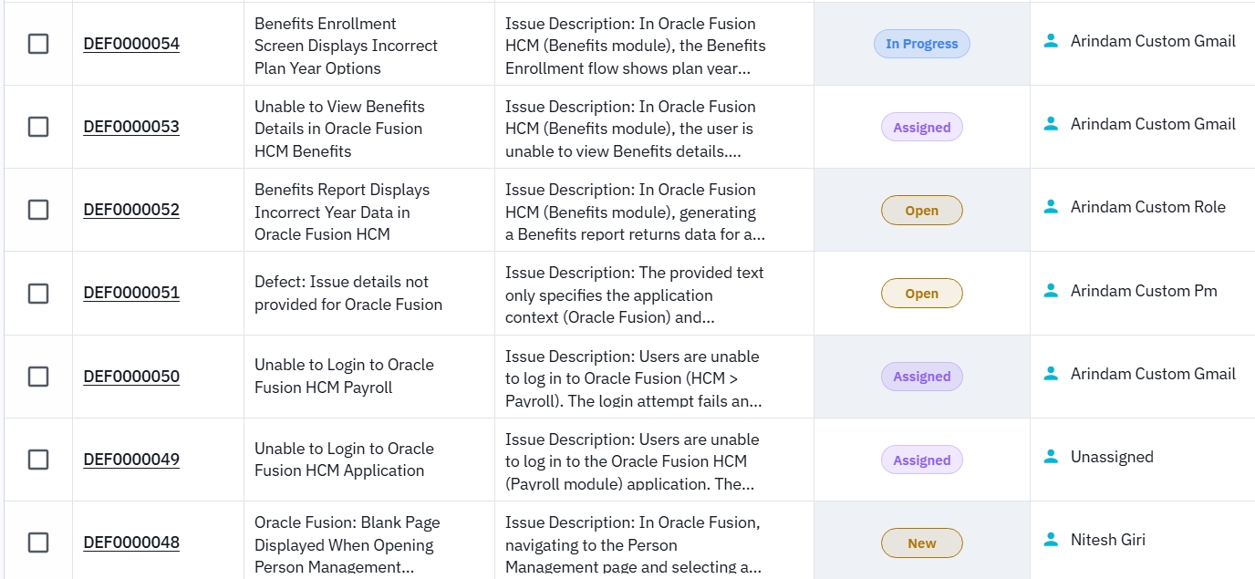 Independent tester results detail
